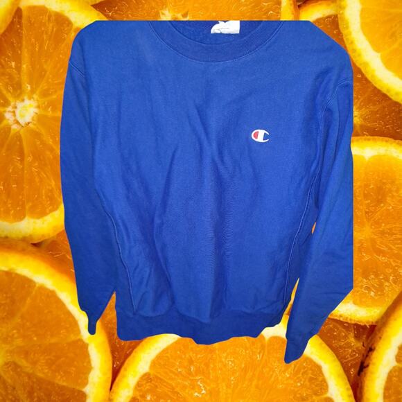 Vintage Champion Reverse Weave Bright Blue Sweatshirt Size Medium - Picture 3 of 9